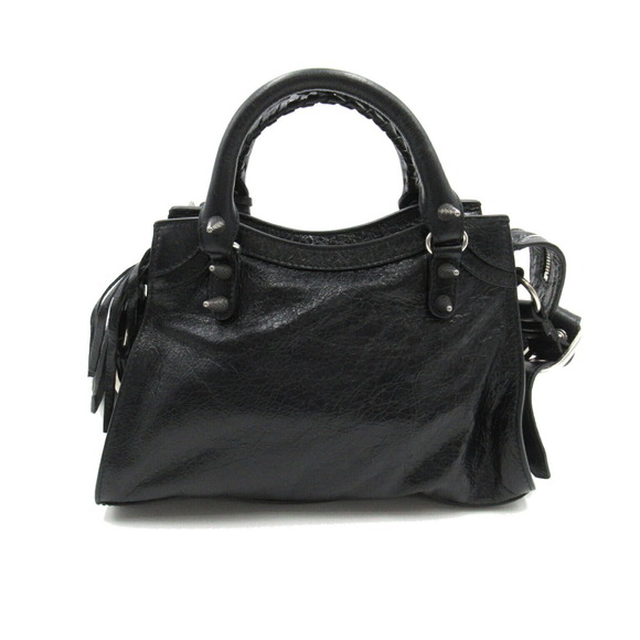 Balenciaga XS Neo Cagoule 2Way Leather Black Shoulder Bag Spike - Picture 1 of 8